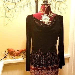 Dillard's Velvet Top NWT